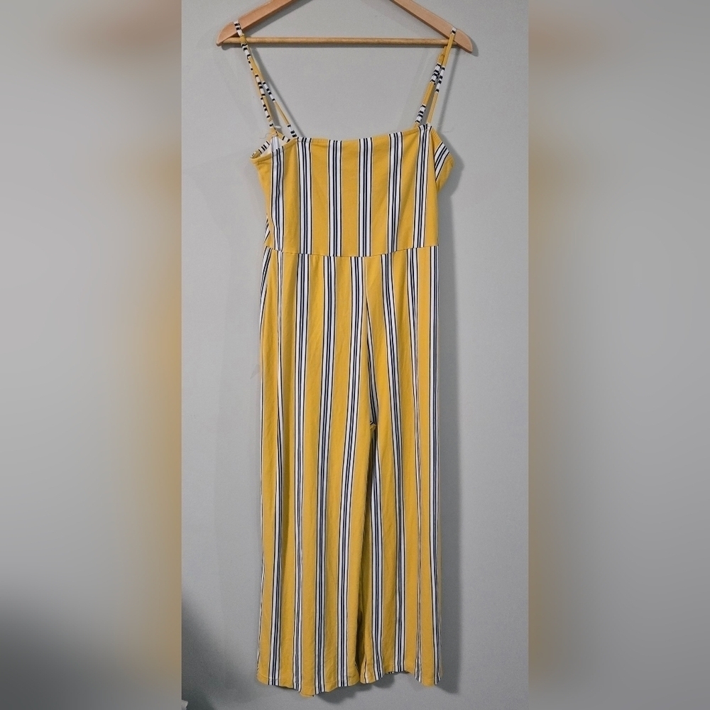 Ardene Striped Yellow Womens Medium Jumpsuit